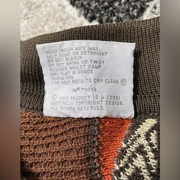 Vintage 80’s COOGI sweater %100 cotton - Button collar Sz. Large - Picture 5 of 9